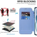 Калъф за iPhone 15 - SmartMag Book Case - Светло Син