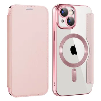 Калъф за iPhone 15 Plus - SmartMag Book Case - Розов