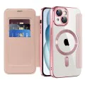 Калъф за iPhone 15 Plus - SmartMag Book Case - Розов