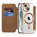 Калъф за iPhone 15 Plus - SmartMag Book Case - Кафяв