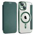 Калъф за iPhone 15 Plus - SmartMag Book Case - Зелен