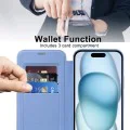 Калъф за iPhone 15 Plus - SmartMag Book Case - Светло Син