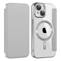 Калъф за iPhone 15 Plus - SmartMag Book Case - Сив