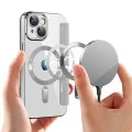Калъф за iPhone 15 Plus - SmartMag Book Case - Сив