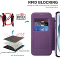 Калъф за iPhone 15 Plus - SmartMag Book Case - Лилав