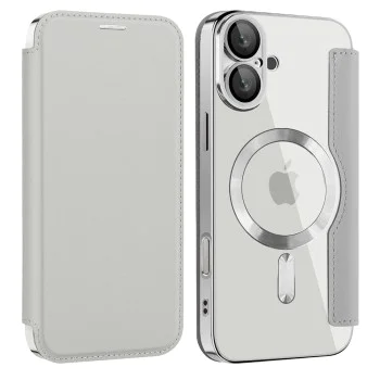 Калъф за iPhone 16 - SmartMag Book Case - Сив