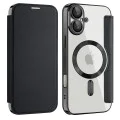 Калъф за iPhone 16 Plus - SmartMag Book Case - Черен