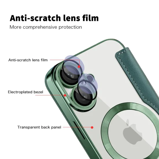 Калъф за iPhone 16 Plus - SmartMag Book Case - Зелен
