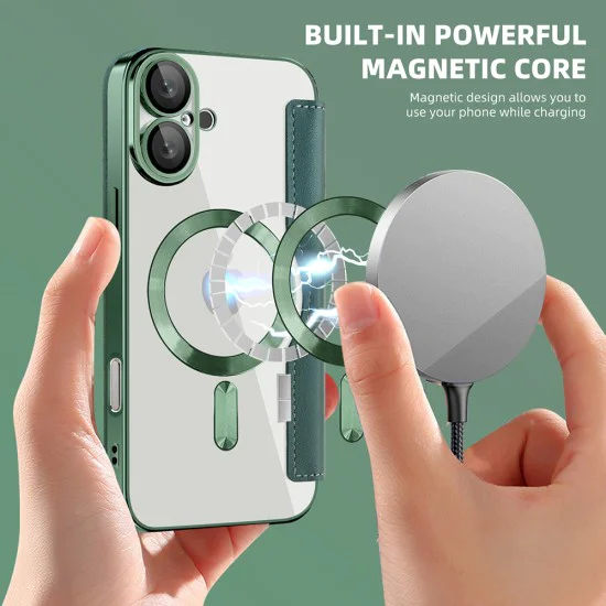 Калъф за iPhone 16 Plus - SmartMag Book Case - Зелен