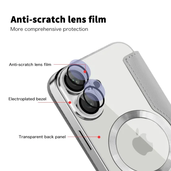 Калъф за iPhone 16 Plus - SmartMag Book Case - Сив