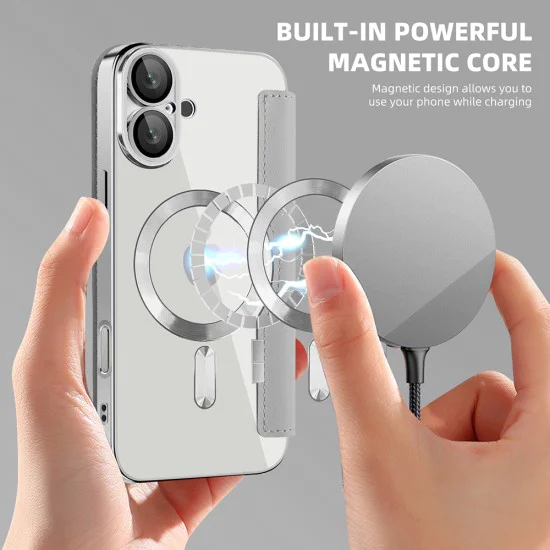 Калъф за iPhone 16 Plus - SmartMag Book Case - Сив