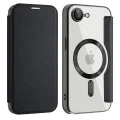Калъф за iPhone 16e - SmartMag Book Case - Черен