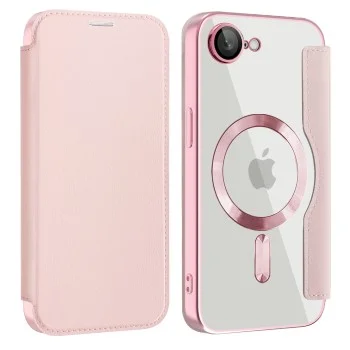 Калъф за iPhone 16e / iPhone 17e - SmartMag Book Case - Розов
