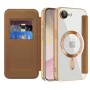 Калъф за iPhone 16e - SmartMag Book Case - Кафяв
