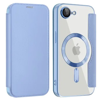 Калъф за iPhone 16e / iPhone 17e - SmartMag Book Case - Светло Син