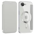 Калъф за iPhone 16e - SmartMag Book Case - Сив