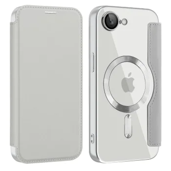 Калъф за iPhone 16e / iPhone 17e - SmartMag Book Case - Сив