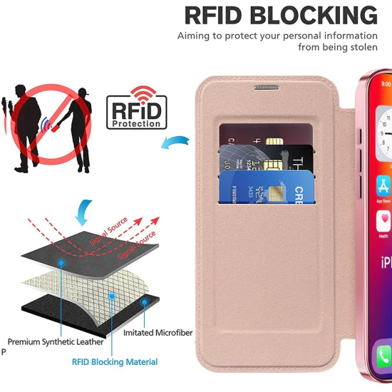 Калъф за iPhone 16 Pro - SmartMag Book Case - Розов