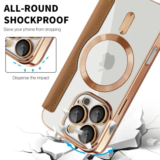 Калъф за iPhone 16 Pro - SmartMag Book Case - Кафяв