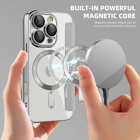 Калъф за iPhone 16 Pro - SmartMag Book Case - Сив