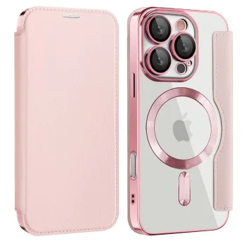 Калъф за iPhone 16 Pro Max - SmartMag Book Case - Розов