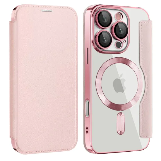 Калъф за iPhone 16 Pro Max - SmartMag Book Case - Розов