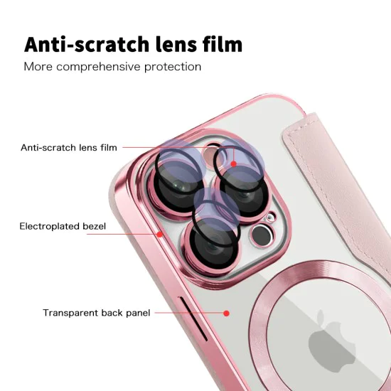 Калъф за iPhone 16 Pro Max - SmartMag Book Case - Розов