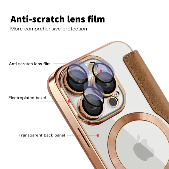 Калъф за iPhone 16 Pro Max - SmartMag Book Case - Кафяв
