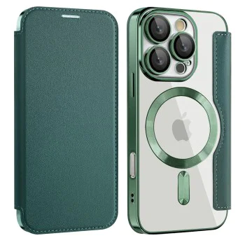 Калъф за iPhone 16 Pro Max - SmartMag Book Case - Зелен