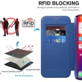 Калъф за iPhone 16 Pro Max - SmartMag Book Case - Син