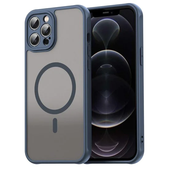 Калъф за iPhone 12 Pro - HaloFrost II MagSafe - Тъмно Blue