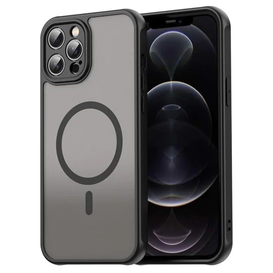 Калъф за iPhone 12 Pro Max - HaloFrost II MagSafe - Черен