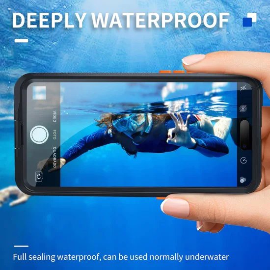 Калъф за iPhone 12/12 Pro/13/13 Pro/14/14 pro/15/15 Pro/16 - ShellBox - AirBox Водоустойчив IP68 Калъф (6.1 инча) - Черен