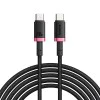 Baseus - Кабел за данни Dura Series (P10377803U03-01) - за MacBook, бързо зареждане, Type-C, PD 240W, 480Mbps, 1m - Червен / Черен