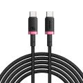 Baseus - Кабел за данни Dura Series (P10377803U03-01) - за MacBook, бързо зареждане, Type-C, PD 240W, 480Mbps, 1m - Червен / Черен