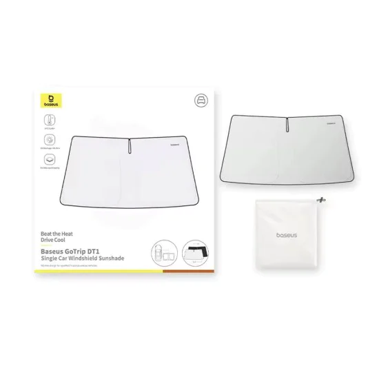 Baseus - Слънцезащитен щит за ветроходство GoTrip DT1 (C0118200) - UPF2000+, 99.95% UV защита, 80 x 150 см - Черен