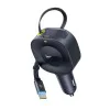 Baseus - Зарядно за кола PrimeTrip VR2 (C0206400) - с прибиращ се кабел, 2 x Type-C, 30W - Черно