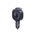 Baseus - Зарядно за кола PrimeTrip VR2 (C0206400) - с прибиращ се кабел, 2 x Type-C, 30W - Черно