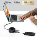Baseus - Докинг станция MagPro Series II (B00072900121-00) - Магнитна, USB, USB-C, HDMI, SD, 100W, 10Gbps, Qi2 15W - Черна