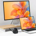 Baseus - Докинг станция MagPro Series II (B00072900121-00) - Магнитна, USB, USB-C, HDMI, SD, 100W, 10Gbps, Qi2 15W - Черна