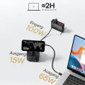 Baseus - Докинг станция MagPro Series II (B00072900121-00) - Магнитна, USB, USB-C, HDMI, SD, 100W, 10Gbps, Qi2 15W - Черна