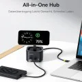 Baseus - Докинг станция MagPro Series II (B00072900121-00) - Магнитна, USB, USB-C, HDMI, SD, 100W, 10Gbps, Qi2 15W - Черна