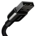 Baseus - Кабел за данни Tungsten Gold (CALWJ-A01) - USB-A към Lightning, 2.4A, 480Mbps, 20W, 2m - Черен