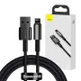 Baseus - Кабел за данни Tungsten Gold (CALWJ-A01) - USB-A към Lightning, 2.4A, 480Mbps, 20W, 2m - Черен