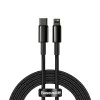 Baseus - Кабел за данни Tungsten Gold (CATLWJ-A01) - Type-C към Lightning, 20W, 2 м - Черен