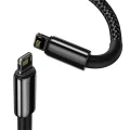 Baseus - Кабел за данни Tungsten Gold (CATLWJ-01) - Type-C към Lightning, 20W, 1 м - Черен