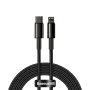 Baseus - Кабел за данни Tungsten Gold (CATLWJ-01) - Type-C към Lightning, 20W, 1 м - Черен