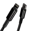 Baseus - Кабел за данни Tungsten Gold (CATLWJ-01) - Type-C към Lightning, 20W, 1 м - Черен