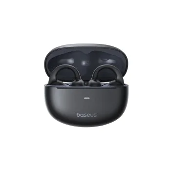 Baseus - Безжични слушалки Bowie MC1 (A00083501126-00) - Отворен дизайн с щипка за уши, BT V5.4, IP57 Водоустойчивост, 600mAh - Черни