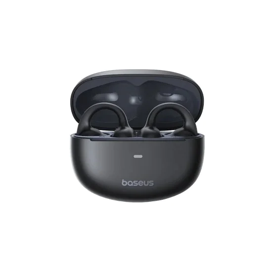 Baseus - Безжични слушалки Bowie MC1 (A00083501126-00) - Отворен дизайн с щипка за уши, BT V5.4, IP57 Водоустойчивост, 600mAh - Черни